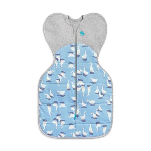 Love to Dream Swaddle UP Warm, 2.5 TOG, Dramatically Better Sleep, Allow Baby to Sleep in Preferred Arms Up Position for Self-Soothing, Snug Fit Calms Startle Reflex, 5-8.5lbs, Silly Goose