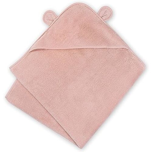 Natemia Premium Hooded Baby Bath Towel - Hooded Baby Towels Made with Organic Cotton from Turkey, Newborn Baby Towel with Hood, Ultra Soft Baby Towels, Hooded Baby Towels Girl, Boy, Baby Essentials