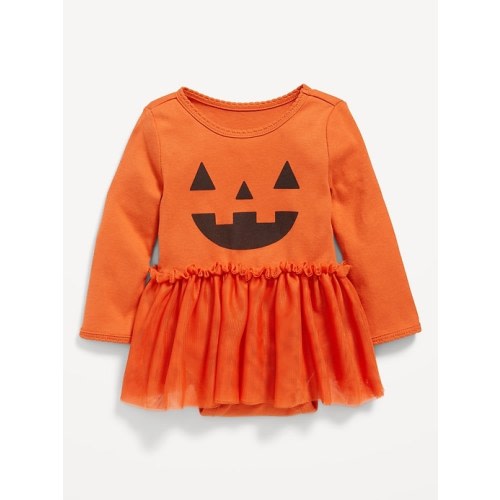 Long-Sleeve Graphic Bodysuit Tutu Dress for Baby