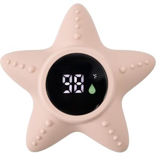 Haakaa Silicone Baby Bath Thermometer – Water Temperature Thermometer for Baby Safety, Floating Infant Bath tub Temp Thermometer for Newborns & Toddlers - Starfish