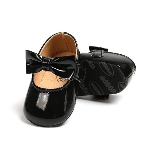 KIDSUN Infant Baby Girls Mary Jane Shoes Non-Slip Rubber Sole Ballet Slippers Princess Dress Wedding Shoes Newborn Crib Shoes First Walkers Shoes
