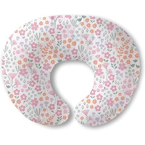 Little Grape Land Nursing Pillow, Breastfeeding Pillows, Baby Support Pillow for Nursing, Bottle Feeding, Tummy Time with Machine Washable Cover & Breathable Filling(Ditsy Floral)