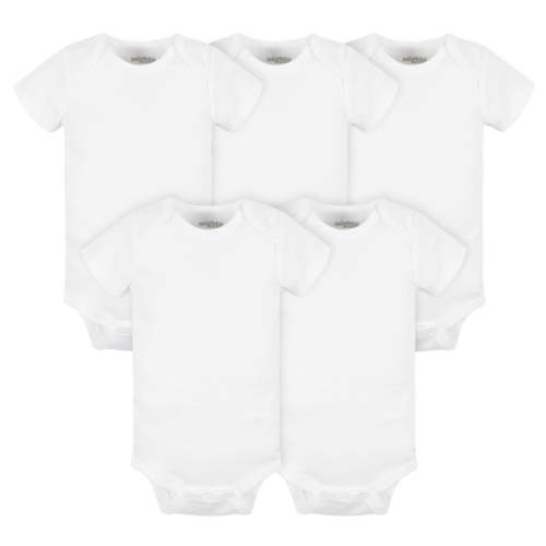 5-Pack Baby Neutral White Short Sleeve Bodysuits – Gerber Childrenswear
