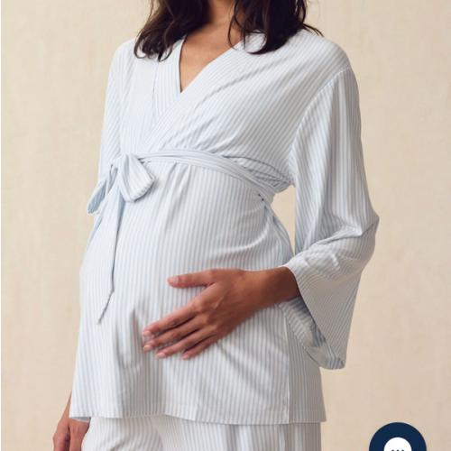LAKE | Women | DreamModal™ Pajamas | Fog Maternity Kimono Bundle