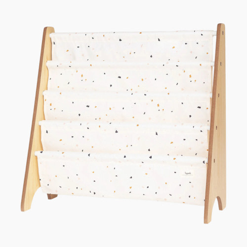 3 Sprouts Recycled Book Rack - Cream Terrazzo