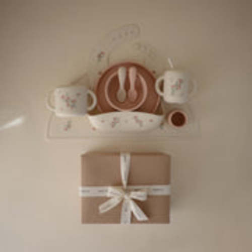 Deluxe Pink Flowers/Blush Feeding Kit – Mushie