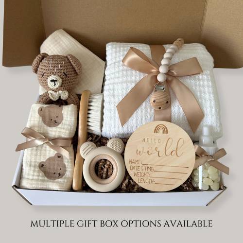 Gender Neutral Baby Gift Box, New Baby Shower Gift Basket, Welcome Baby Girl Baby Boy Newborn Gifts, Expecting Parents Gift, Congrats Baby