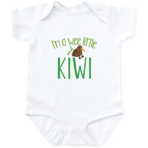 CafePress Im a Wee Little Kiwi (New Zealand map) Body Suit Cute Infant Bodysuit Baby Romper