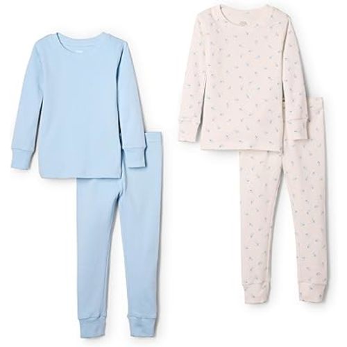 Amazon Essentials x Sofia Grainge Unisex Toddlers and Babies' Snug-Fit Cotton Pajamas, Pack of 2