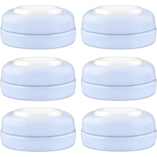 Maymom Screw Lids Aka Travel Caps with Rewritable Sealing Disc Compatible with Avent Bottle, Maymom Wide Mouth Bottles; Cap Replace Avent Natural Bottle Sealing Ring and Sealing Disc, 6pcs. (Blue)