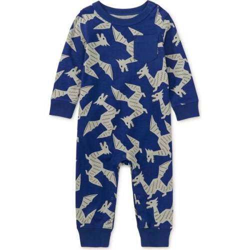 Long Sleeve Pocket Baby Romper, Winged Dragon - Tea Collection | Maisonette