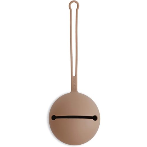 mushie Silicone Pacifier Holder Case (Natural), Phthalate Free