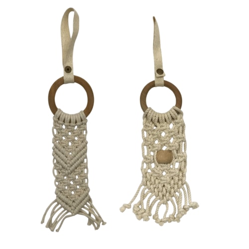Hand-knotted Macrame All-In-One Baby Toy - 2 pc Set| – Finn + Emma