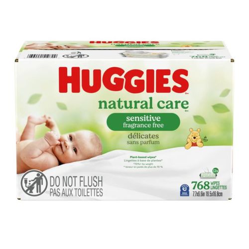 Huggies Natural Care Sensitive Unscented Baby Wipes- 768ct -12pk