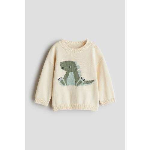 JACQUARD-KNIT COTTON SWEATER