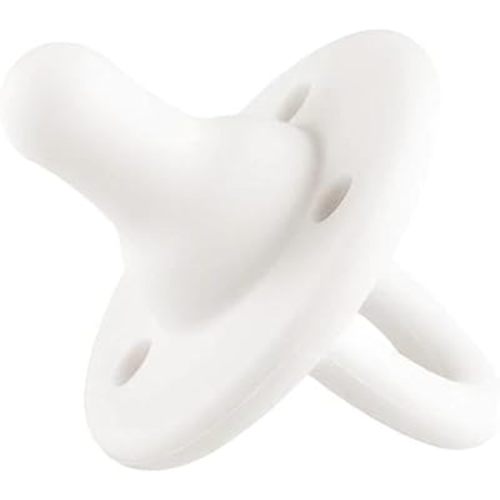 Lee Lee and Me Paci - Powder Color - 100% Medical Grade Silicone Pacifier Breast-Like Nipple Design for Better Latch - Size 0-18 Months