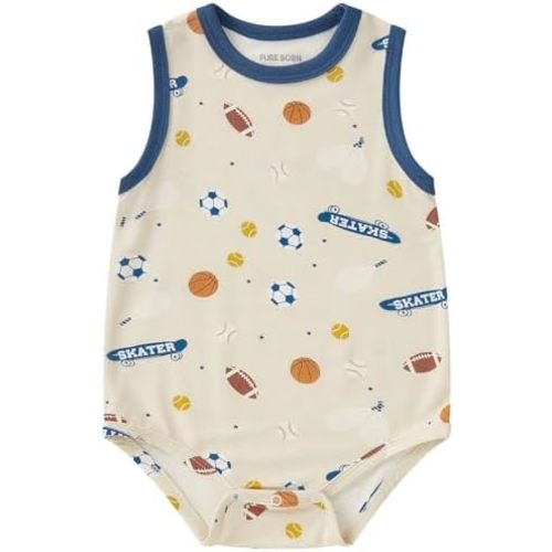 pureborn Baby Boys Girls Bodysuit Super Soft Cotton Romper 0-24 Months