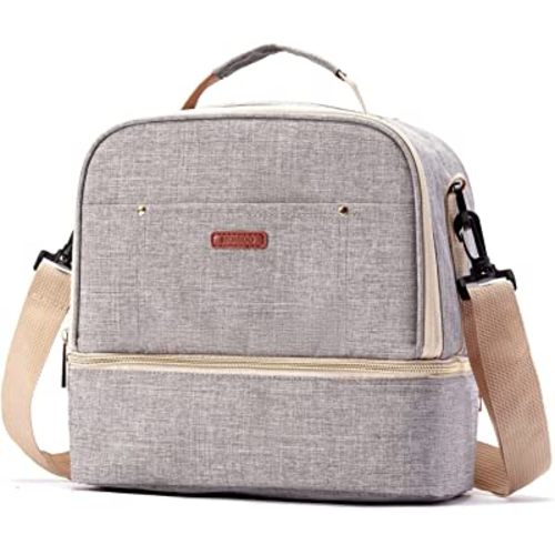 Breast Pump Bag Cooler Compartment for Breast Pump - Cooler and Moistureproof Bag Double Layer for Mother Breast Milk Pump Lunch Bag Outdoor Working