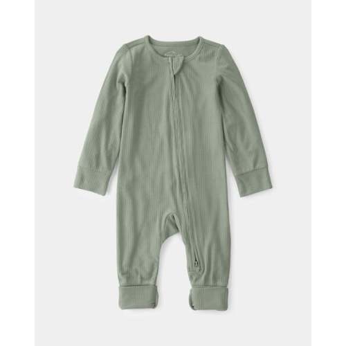 Baby 2-Way Zip PurelySoft Sleep & Play Pajama - Green | Carter's