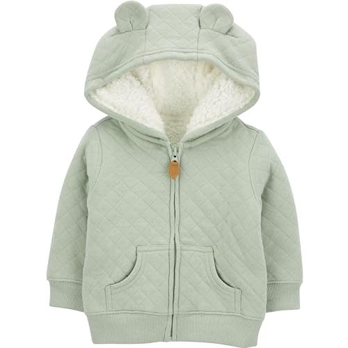 Simple Joys by Carter's Baby Hooded Sweater Jacket with Sherpa Lining