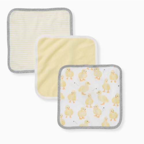 Little Ducks Organic Cotton Washcloths 3 Pack
