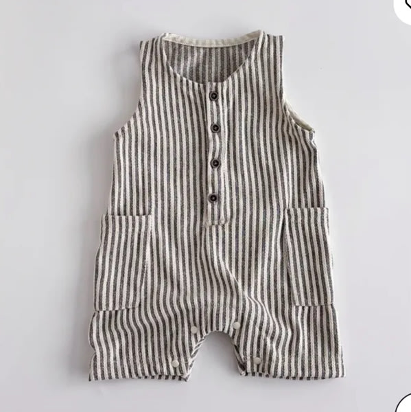 Baby Newborn Striped Sleeveless Romper