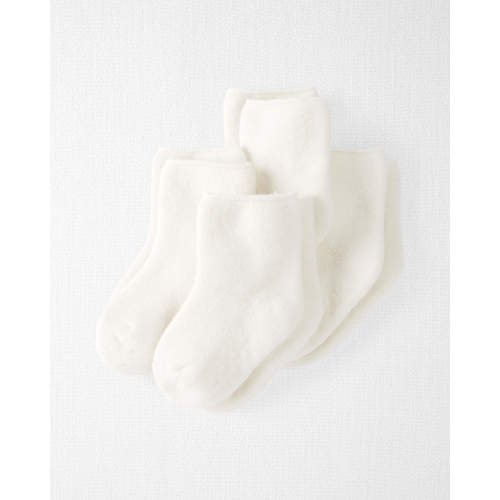 Little Planet - Baby 4-Pack No Slip Socks - White, 0-3M