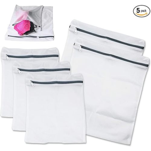 Simple Houseware Laundry Bra Lingerie Mesh Wash Bag (2 Large & 3 Medium)