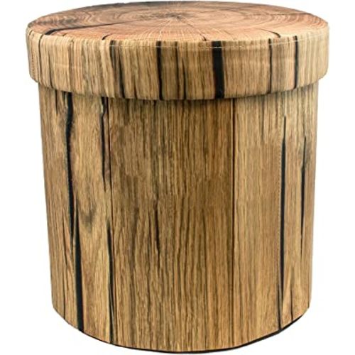 Sorbus Storage Ottoman, 15 Inch Cute 3D Play Room-Stool Toy Box – Foldable with Lid – Perfect Footstool, Pouffe, Hassock, Strong & Sturdy Space Saving Chest (Tree Stump)