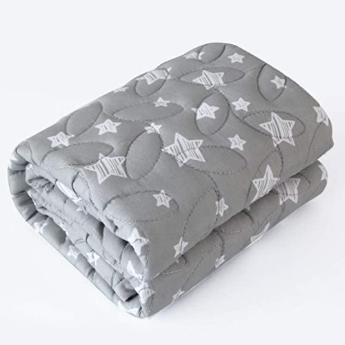 Travel Crib Sheet Quilted Polyester Fits Guava Lotus, Baby Bjorn, Dream on Me Travel Crib Light Playard, Mattress Pad for Guava Lotus Crib, Unisex, Boys or Girls - Grey
