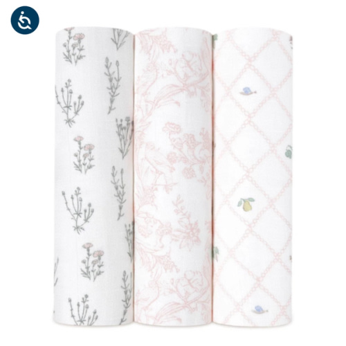 French Floral Silky Soft Swaddle 3 Pack | aden + anais