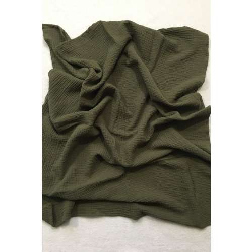 Gauze Baby Swaddle in Olive Green, DOUBLE GAUZE SWADDLE, Muslin Swaddle, Receiving Blanket, 100% Cotton, Solid Color Swaddle, New Mom Gift