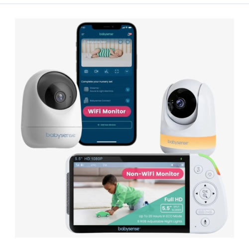 Babysense Full HD Baby Monitor with Camera and Audio & Bonus WiFi Secu