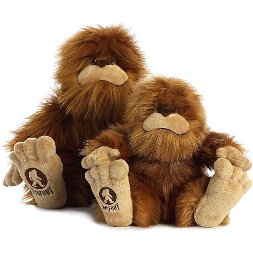 Aurora® Mysterious Fantasy Big Foot Stuffed Animal - Mythical Companion - Imaginative Adventures - Brown 16.5 Inches