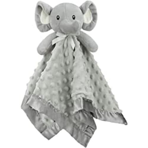 Elephant Loveys for Babies Soft Satin Security Blanket Baby Snuggle Toy Stuffed Animal Blanket Baby Boy Gift for Infant and Toddler Gray 14 Inch : Baby