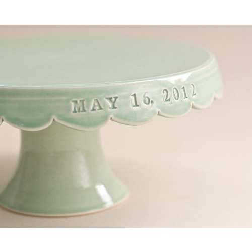 Personalized Cake Stand: A Vintage-Inspired Custom Wedding Gift in Pottery