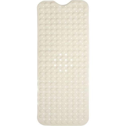 ENKOSI Bath Mat - Large Non Slip Bathtub & Shower Mat - Extra Long 40 x 16 Inch Bathroom Mats for Tub Nonslip Anti Slip Bathmats (40x16 Pearl White 1-Pack)
