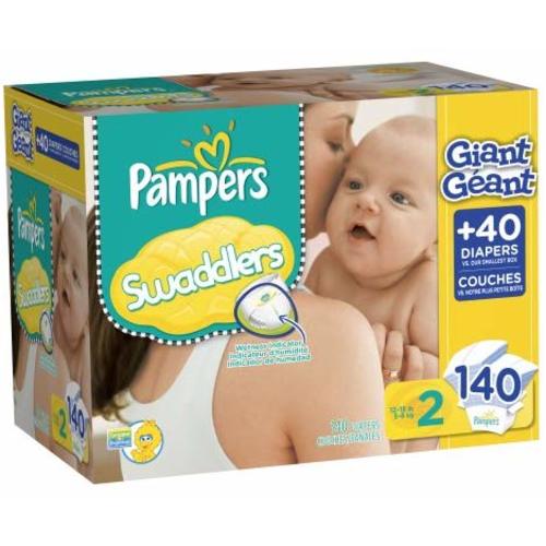 Pampers Swaddlers Diapers Size 2 Giant Pack,140 Count - Size 2 (140 Count) - 240