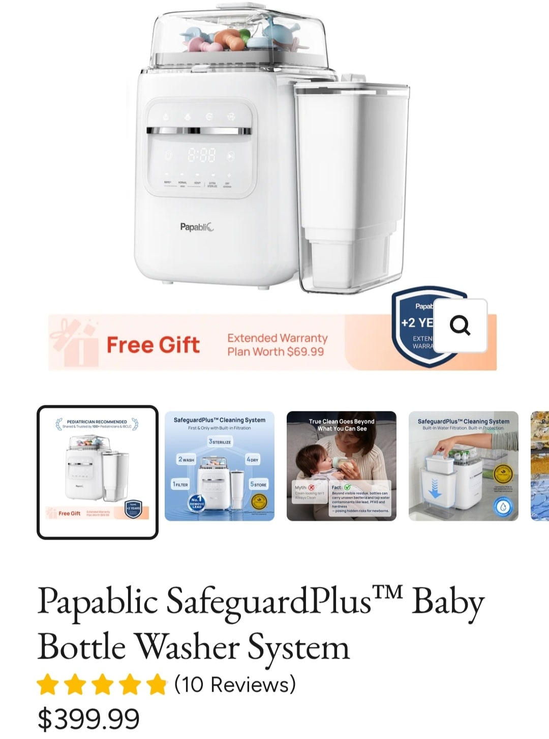 SafeguardPlus™ Baby Bottle Washer System