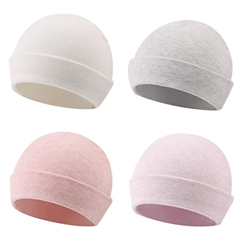 Zsedrut Spring Infant Hospital Beanie Newborn Baby Girls Cotton Hat Tolddler Boy Soft Double-Layer Hat