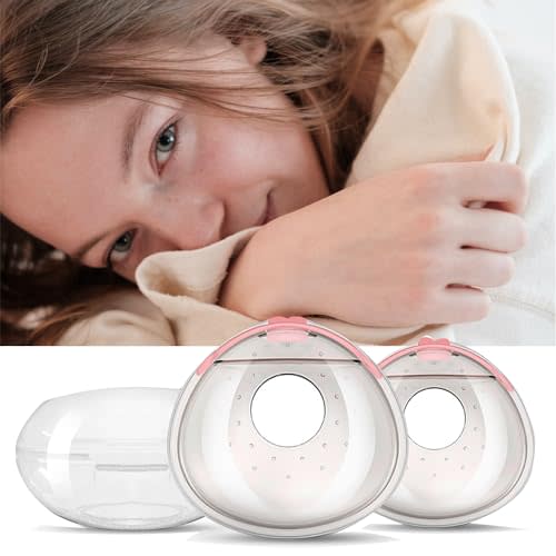 Breast Shells Milk Collector, with a Storage Organizer Box for Breastfeeding Nursing Mum, Collect Leaking Breastmilk,Reusable Silicon Pads, Soft and Skin-Friendly, Easy to Wear,Protect Sore Nipples