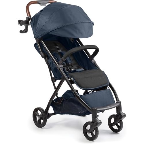 Ingenuity 3Dquickclose CS+ Compact Fold Stroller – Lightweight Stroller with Oversized Canopy, Extra-Large Storage and Compact Fold, Deep Ocean