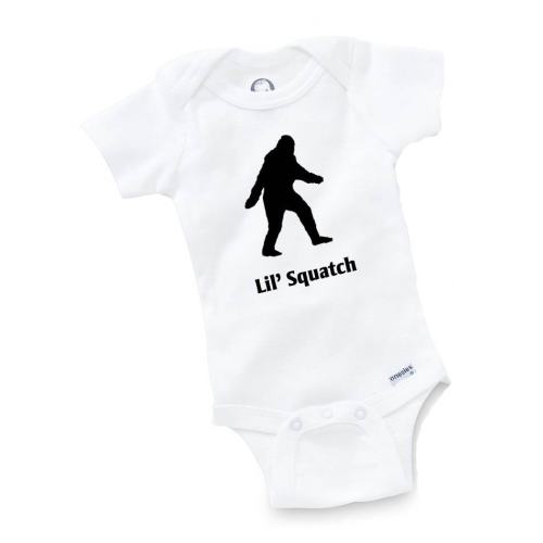 Lil Squatch Onesies Baby Shower Gift Funny Boy Girl Cute Sasquatch Bigfoot Yeti Big Foot Aunt Daddy Dad Mom Auntie Bodysuit One Piece Reveal