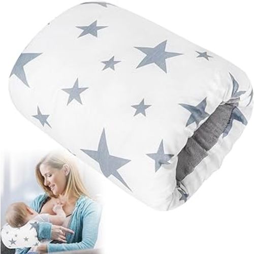 Baby Feeding Arm Pillow,Soft Cotton Bottle Nursing Arm Pillows for Newborn,Breastfeeding Pillows for More Support for Mom and Baby,Portable and Washable,Ergonomic Nursing Essentials(Pentagram)