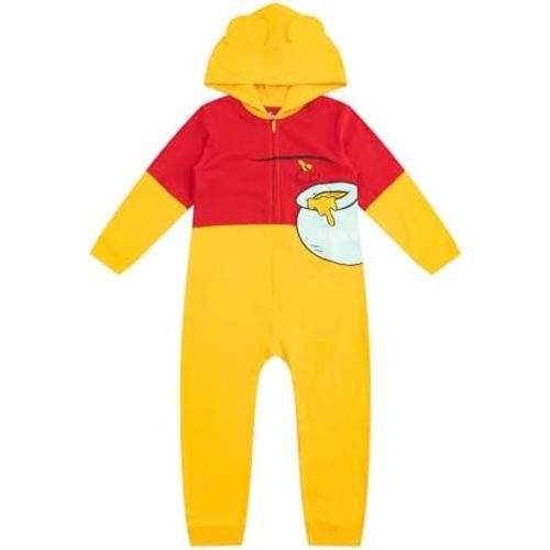 Disney Winnie The Pooh and Tigger Boys Costume Zip Up Hooded Cosplay Coverall for Infant Baby and Toddler