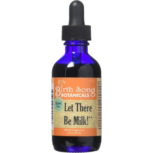 Birth Song Botanicals Let There Be Milk! Herbal Breastfeeding Tincture to Support Breast Milk Supply* for Lactating and Pumping Moms with Fenugreek and Goat's Rue, 2oz Bottle Alcohol-Free