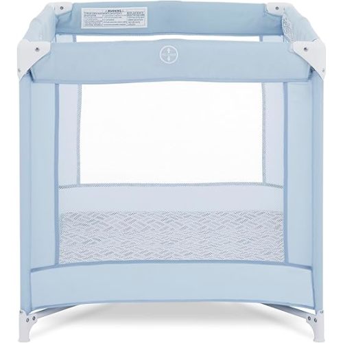 Fisher-Price Play All Day Baby Playard in Moon Mist, No Tool Assembly, Easy One-Hand Fold Playard, Breathable Mesh Sides, Carry Bag Included