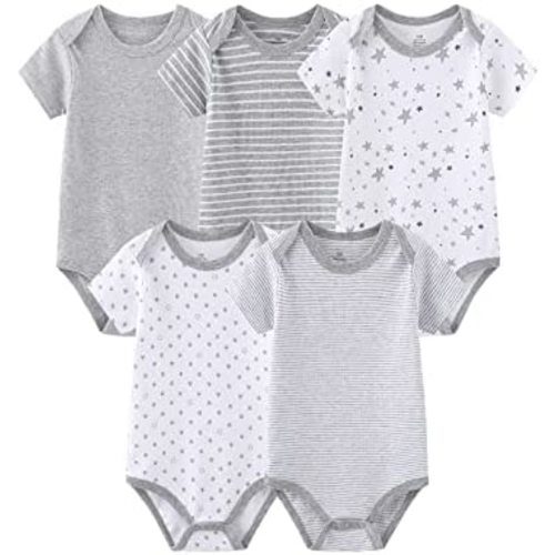 Baby Bodysuit Short Sleeve One-Piece Newborn Baby Clothes for Baby Boy and Girls