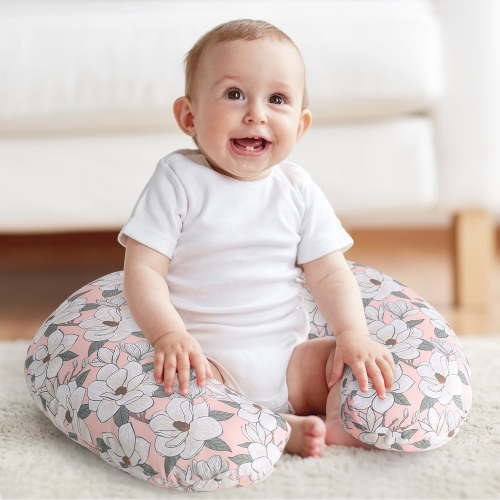 The Peanutshell Nursing Pillow for Breastfeeding, Breast Feeding Pillows for Babies, New Baby Essentials, Magnolia