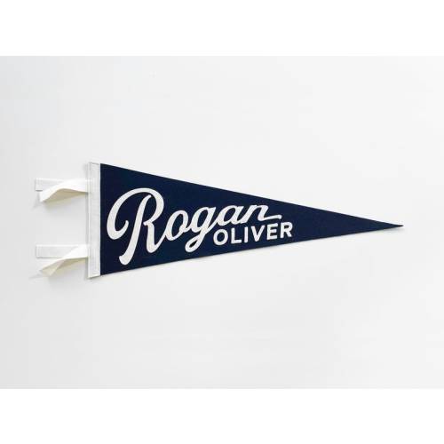 Custom Name Wool Felt Pennant Flag